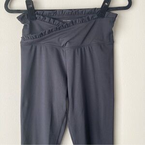 Sincerely Jules Active Ruffled Black Leggings